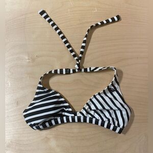 Roxy Black and White Stripe Bikini Top Small (DS)